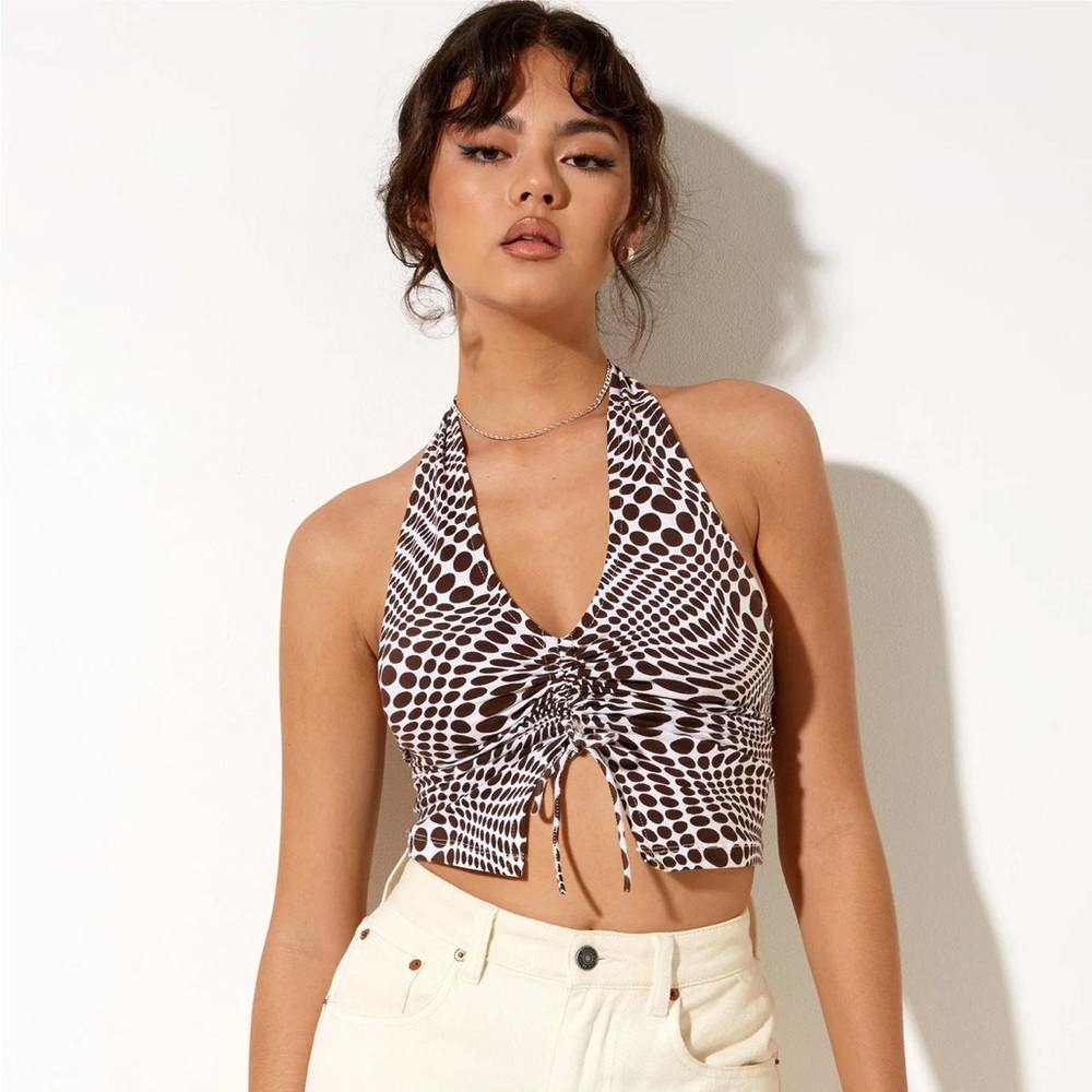 Motel Rocks Dapa Top In Optic Polka